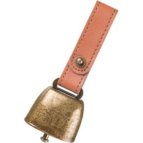1PC/2PCS Dog Collar Bells Iron Cow Bell Noise Makers Country Dog Cow Sheep Cattle Anti-theft Bell with Leather Button Strap Pet Collar Supplies