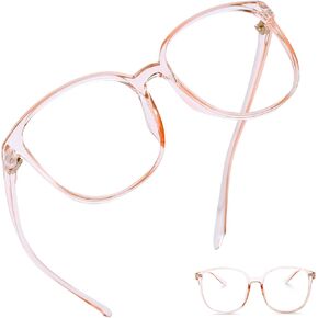 ILLAOI Blue Light Blocking Glasses Oversized - Phones|TV Eyeglasses for Women Men, Anti Eyestrain&Glare Computer Glasses