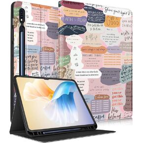 for Samsung Galaxy Tab S8 Ultra/Tab S9 Ultra Case 14.6 Inch 2022/2023 for Women Girls Folio Cover with Pencil Holder Cute Girly Floral Flower Kawaii Pretty Tablet Cases for S9 Ultra/S8 Ultra