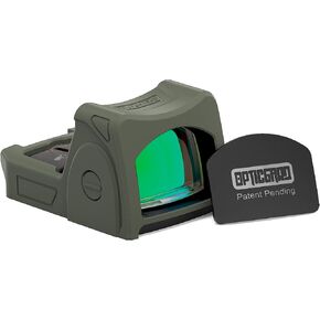 غطاء النطاق المتوافق مع Trijicon RMR يحمي بصريتك أثناء العمل من الغلاف الضال والسقوط، تصميم سهل التركيب ومقاوم للصدمات يتضمن غطاء عدسة قابل للفصل للحماية باللون الأخضر