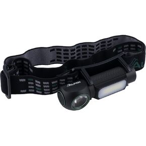 Alpen LED Rechargeable Headlamp Flashlight 500 Lumens Durable Impact Resistant Weatherproof Aluminum Housing Adjustable Headband Mount and Pocket Clip
