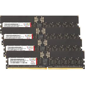 V-Color DDR5 64GB (32GBx2) 4800MHz CL40 4Gx4 1Rx4 ECC R-DIMM (ECC Registered DIMM) 1.1V Memory Ram for Server and Workstations with SK Hynix IC (TR532G48S440K)