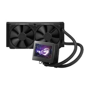 ASUS ROG RYUJIN III WB وحدة المعالجة المركزية Water Block-Intel LGA 1700، 1200، 115X، مقبس AMD AM4، AM5 Asetek النحاس البارد الأسود، 178 تبريد صغير، شاشة LCD ملونة كاملة 3.5 بوصة، مروحة VRM مدمجة، تركيبات ROG