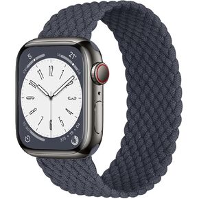 Stretchy Braided Solo Loop Compatible with Apple Watch Band 38mm 40mm 41mm 42mm (Series 10) 42mm (Series 3) 44mm 45mm 46mm 49mm for Women Men, Nylon Elastic Sport Strap for iWatch Series 10 9 8 7 6 5 4 3 2 1 SE SE2 Ultra Ultra2