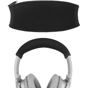 Geekria Flex Fabric Headband Cover Compatible with Bose QuietComfort 35 Series 2 Gaming, QC35II, QC25 Headphones, Head Cushion Pad Protector, Replacement Repair Part, Easy DIY Installation (Black)