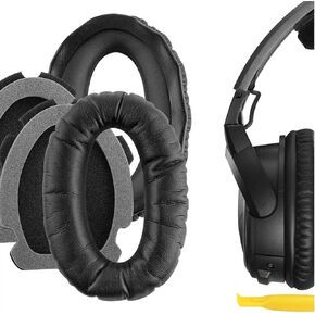Geekria QuickFit Replacement Ear Pads for Bose Aviation Headset X A10 A20 Headphones Ear Cushions, Headset Earpads, Ear Cups Cover Repair Parts (Black)