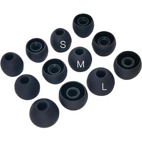 12X Eartips Replacement for Matast C16 / Rolosar Q76 / OFNEX X19 / occiam T19 / Ltinist X29 Earbuds Earpad Ear Tips