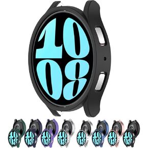 Case Cover Compatible with Samsung Galaxy Watch 6 44mm Protector Covers, Disscool Soft Anti Drop PC Replacement Protective Cases Smart Watch Accessories(Black)