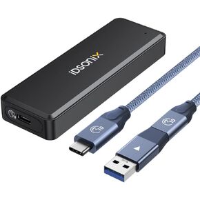 iDsonix M.2 NVMe Hard Drive Enclosure USB C 3.1 Ultra 10G Speed External HDD Caddy Tool-Free Design for UASP, NVMe HDD/SSD Suitable for, Routers, PS4