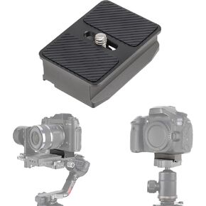 Fotga RS Upper Quick Release Plate QR Plate for DJI Ronin RS 2 RS3 RS 3 Pro RS 4 and RS 4 Pro RSC 2 Gimbal Stabilizer Compatible DSLR Camera Arca Swiss Tripod Ball Head Clamp
