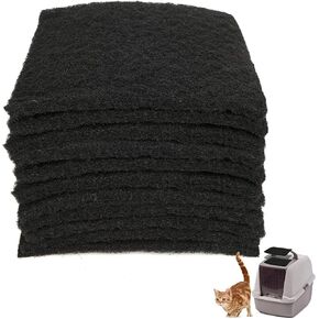 laniakea 20pcs مرشح صندوق القمامة، 6.5x6x0.4 بوصة مرشحات الكربون، استبدال مرشحات رائحة الكربون المنشط مرشح الفحم صندوق القمامة لصناديق القمامة مقنعين، صندوق فضلات القطط in Kuwait