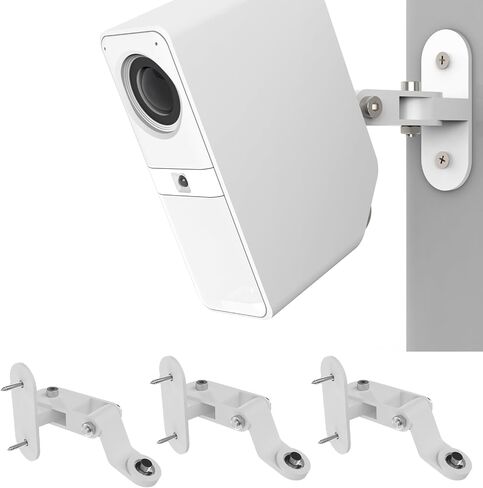 حامل حائط معدني قابل للتعديل من Zwolf متوافق مع كاميرا الأمان الداخلية اللاسلكية SimpliSafe، في وضع مستقيم من السقف أو الجدار، ويوفر زاوية رؤية أفضل (أبيض، حزمة من 1) in Kuwait