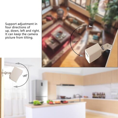 حامل حائط معدني قابل للتعديل من Zwolf متوافق مع كاميرا الأمان الداخلية اللاسلكية SimpliSafe، في وضع مستقيم من السقف أو الجدار، ويوفر زاوية رؤية أفضل (أبيض، حزمة من 1) in Kuwait