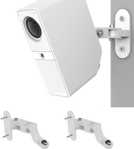 حامل حائط معدني قابل للتعديل من Zwolf متوافق مع كاميرا الأمان الداخلية اللاسلكية SimpliSafe، في وضع مستقيم من السقف أو الجدار، ويوفر زاوية رؤية أفضل (أبيض، حزمة من 1) in Kuwait