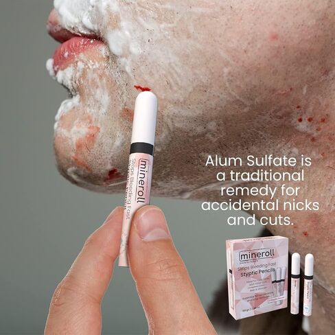 Styptic Pencils Shave Accessories (12 Pencils) Stops Bleeding Fast for Shaving Nicks, Razor Cuts for Men & Women - Sanitary and Great for Barbers or Personal in Saudi Arabia