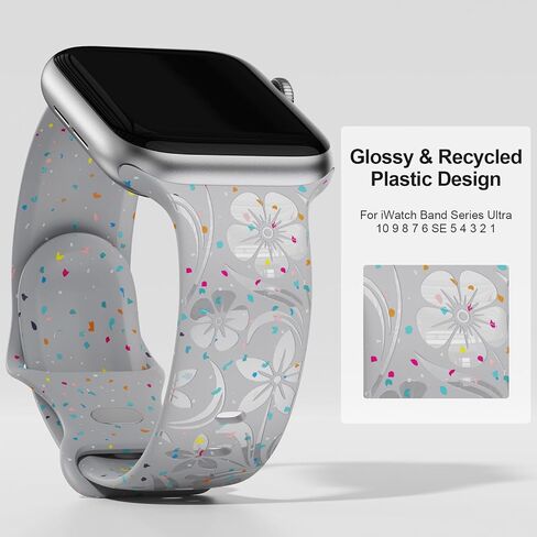 Engraved Band for Apple Watch Band 38mm 40mm 41mm 42mm 44mm 45mm 46mm 49mm Women, Recycled Plastic Band for iWatch Series SE Ultra 10 9 8 7 6 5 4 3 2 in Saudi Arabia