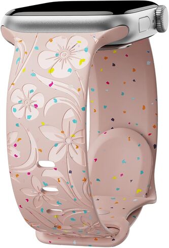 Engraved Band for Apple Watch Band 38mm 40mm 41mm 42mm 44mm 45mm 46mm 49mm Women, Recycled Plastic Band for iWatch Series SE Ultra 10 9 8 7 6 5 4 3 2 in Saudi Arabia