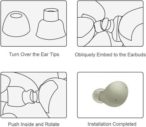 سماعات أذن من BLUEWALL متوافقة مع سماعات أذن Galaxy Buds 2 SM-R177، مناسبة لحافظة سماعات الأذن، أطراف أذن بديلة من السيليكون الناعم متوافقة مع Galaxy Buds 2 SM-R177، 6 أزواج زيتونية in Saudi Arabia