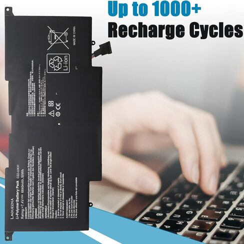 C22-UX31 Laptop Battery Compatible with Asus (Zenbook) UX31A UX31E UX31 UX31A-R4004H UX31E-DH72 UX31KI3517A Ultrabook Series C23-UX31 C21-UX31 7.4V 50Wh 4-Cell in Saudi Arabia