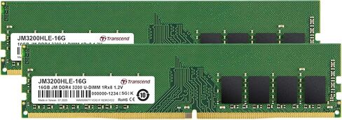 Transcend 32GB KIT JM DDR4 3200Mhz U-DIMM 1Rx8 2Gx8 CL22 1.2V (JM3200HLE-32GK) in Saudi Arabia