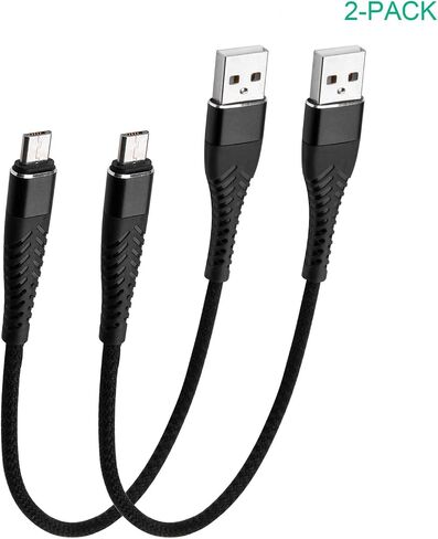سلك طاقة USB متوافق مع Roku Chromecast TV Streaming Stick - كابل شاحن، قصير مجدول 11 بوصة، عبوتان in Saudi Arabia