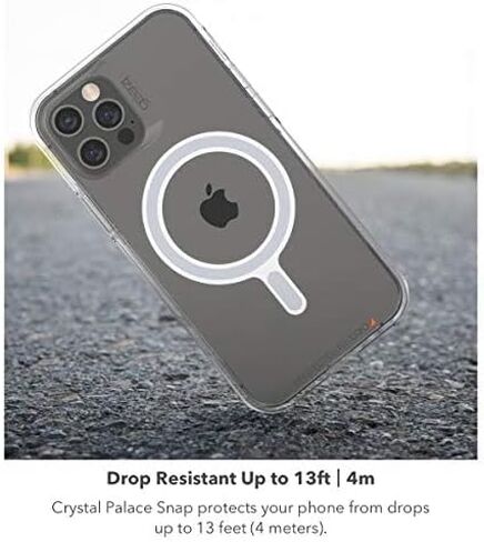 Gear4 ZAGG Crystal Palace Snap Case - Crystal Clear Impact Protection with MagSafe Compatibility for Apple iPhone 13 Pro - Clear,702008200 in Saudi Arabia