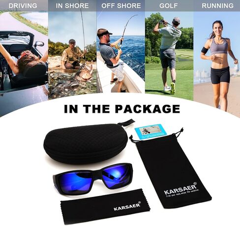 Karsaer Velero Polarized Sports Sunglasses,Ideal for Men Women,for Fishing Running Kayaking,UV Protection in Saudi Arabia