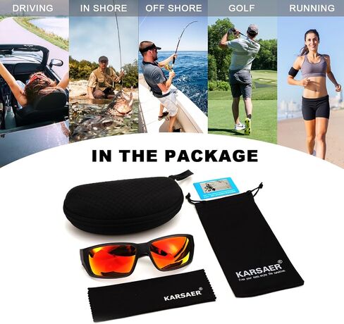 Karsaer Velero Polarized Sports Sunglasses,Ideal for Men Women,for Fishing Running Kayaking,UV Protection in Saudi Arabia