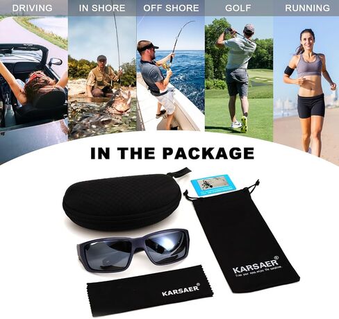 Karsaer Velero Polarized Sports Sunglasses,Ideal for Men Women,for Fishing Running Kayaking,UV Protection in Saudi Arabia
