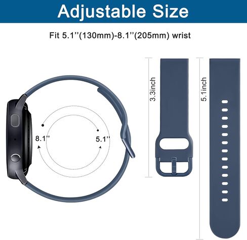 Vancle Straps Compatible with AGPTEK LW11 Bands - Soft Silicone Replacement Watch Bands for AGPTEK Smartwatch in Saudi Arabia