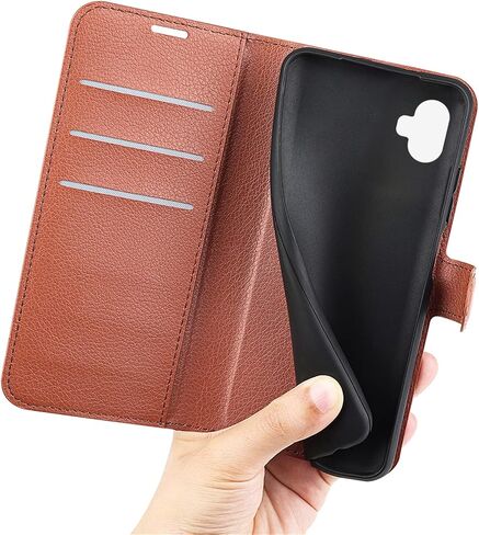 Flip Case for XCover 6 Pro Samsung Galaxy XCover6 Pro G736 2022 Wallet PU Leather Magnetic Protective Cellphone Case Folio Book Cover with Stand (Brown) in Saudi Arabia