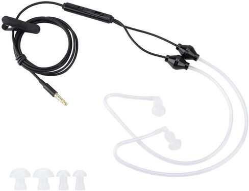 Ciglow in-Ear Headphones, 3.5mm Anti-Radiation Air Acoustic Tube Earpiece Earphone with Microphone for Mobile Phone, Tablet, MP3, MP4, etc.(Black) in Saudi Arabia