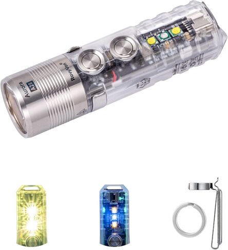 مصباح يدوي RovyVon A28 Gen 2 1000 Lumens EDC، 6500K LED أبيض بارد، قابل لإعادة الشحن عبر USB-C، زر مزدوج لوضع التشغيل/القفل اللحظي، مشبك مغناطيسي، هدية للطوارئ في الهواء الطلق (365 نانومتر/أبيض) in Kuwait