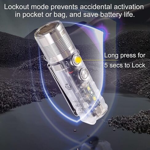 مصباح يدوي RovyVon A28 Gen 2 1000 Lumens EDC، 6500K LED أبيض بارد، قابل لإعادة الشحن عبر USB-C، زر مزدوج لوضع التشغيل/القفل اللحظي، مشبك مغناطيسي، هدية للطوارئ في الهواء الطلق (365 نانومتر/أبيض) in Kuwait