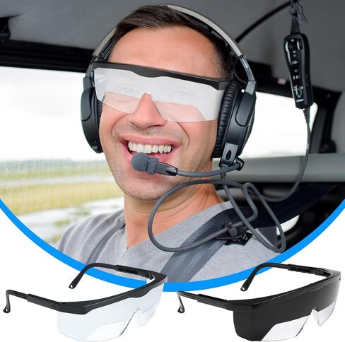 2 Pcs Aviation Flight Training Glasses View Limiting Goggles for Instrument Training Aviation View Limiting Device with Frosted Adjustable Polycarbonate Frames, Tag with Light Gun Signals in Saudi Arabia