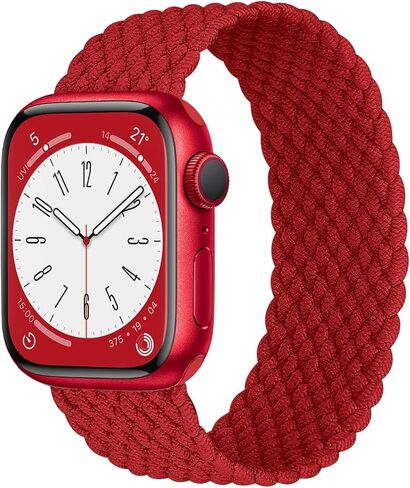 Stretchy Braided Solo Loop Compatible with Apple Watch Band 38mm 40mm 41mm 42mm (Series 10) 42mm (Series 3) 44mm 45mm 46mm 49mm for Women Men, Nylon Elastic Sport Strap for iWatch Series 10 9 8 7 6 5 4 3 2 1 SE SE2 Ultra Ultra2 in Saudi Arabia