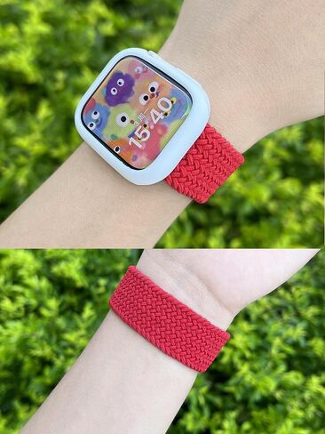 Stretchy Braided Solo Loop Compatible with Apple Watch Band 38mm 40mm 41mm 42mm (Series 10) 42mm (Series 3) 44mm 45mm 46mm 49mm for Women Men, Nylon Elastic Sport Strap for iWatch Series 10 9 8 7 6 5 4 3 2 1 SE SE2 Ultra Ultra2 in Saudi Arabia