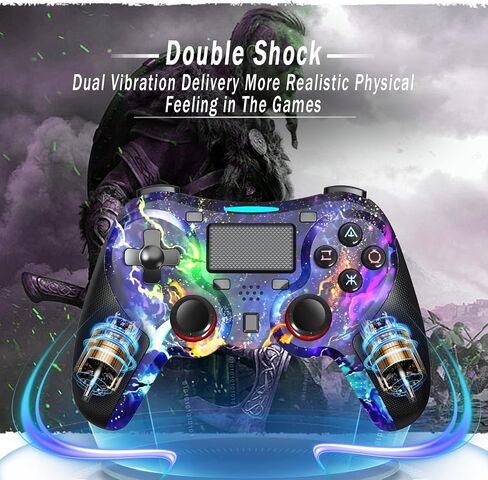 وحدة تحكم لاسلكية TERIOS لأجهزة PS4/PS4 Pro/PS4 Slim، (بدون انجراف) وحدة تحكم ألعاب احترافية مع عصا تحكم بتأثير القاعة/مكبر صوت مدمج/قابلة للبرمجة/وظيفة توربو/اهتزاز مزدوج محسّن (إصدار ترقية) in Saudi Arabia