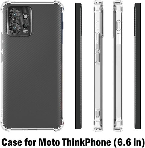 غطاء حافظة VIESUP لهاتف Motorola ThinkPhone 5G 2023 - [مقاوم للخدش] [سهل الإمساك] جراب شفاف من السيليكون TPU حامل جراب هاتف شفاف لهاتف Moto Think Phone 5G 2023 XT2309 [6.6 بوصة] [شفاف] in Kuwait
