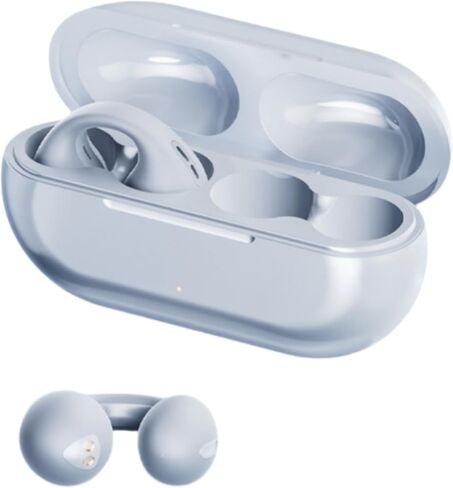 Open Ear Clip Headphones, Wireless Earbuds Bluetooth 5.3 Sports Earphones Built-in Mic with Ear Hooks, 36H Playtime Charging Case IP7 Waterproof Fitness Ear Buds for Running (White) in Saudi Arabia