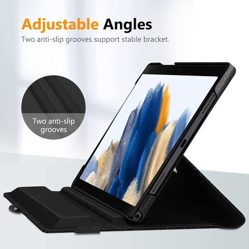 Fintie Rotating Case for Samsung Galaxy Tab A8 10.5 Inch 2022 Model (SM-X200/X205/X207), 360 Degree Swiveling Stand Protective Cover with Auto Sleep/Wake, Black in Saudi Arabia
