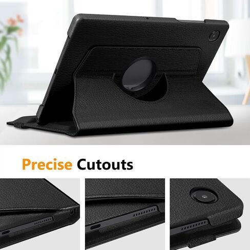 Fintie Rotating Case for Samsung Galaxy Tab A8 10.5 Inch 2022 Model (SM-X200/X205/X207), 360 Degree Swiveling Stand Protective Cover with Auto Sleep/Wake, Black in Saudi Arabia