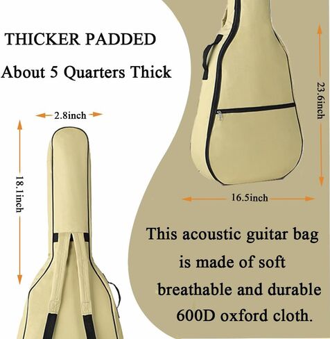 حقيبة جيتار Gvince، حقيبة جيتار كهربائية مقاس 40/41 بوصة، متعددة الألوان مقاومة للماء 600D من قماش أكسفورد مع حزام كتف مزدوج قابل للتعديل (أزرق، 40/41 بوصة) in Kuwait