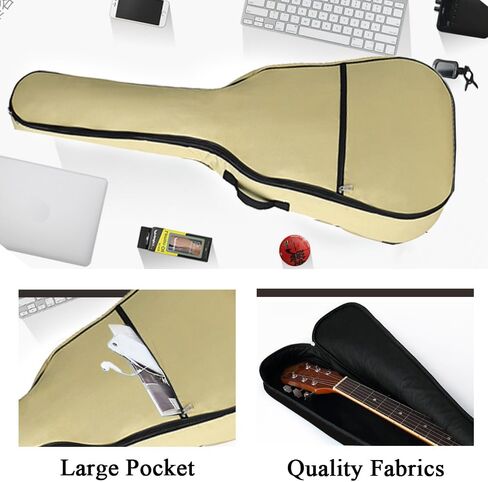 حقيبة جيتار Gvince، حقيبة جيتار كهربائية مقاس 40/41 بوصة، متعددة الألوان مقاومة للماء 600D من قماش أكسفورد مع حزام كتف مزدوج قابل للتعديل (أزرق، 40/41 بوصة) in Kuwait