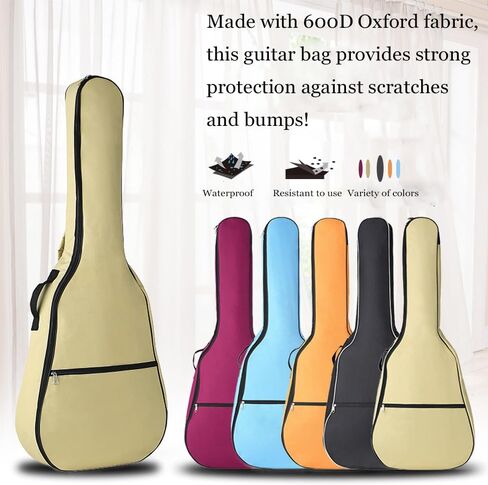 حقيبة جيتار Gvince، حقيبة جيتار كهربائية مقاس 40/41 بوصة، متعددة الألوان مقاومة للماء 600D من قماش أكسفورد مع حزام كتف مزدوج قابل للتعديل (أزرق، 40/41 بوصة) in Kuwait
