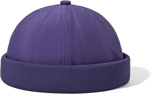 Croogo Summer Brimless Caps for Men Lightweight Docker Hat Rolled Cuff Harbour Hat Beanie Casual Visor-Less Worker Sailor Cap in Saudi Arabia