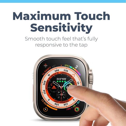 Power Theory Case for Apple Watch 45mm Hard Bumper with Integrated Premium Shatter Resistent Screen Protector, [Full Body Protection], Easy Snap On Install, Anti-Scratch, [Shock Resistent], Series 8/7 in Kuwait