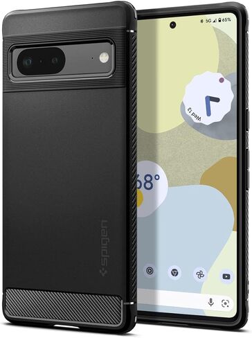 Spigen Rugged Armor Case Compatible with Google Pixel 7 - Matte Black in Saudi Arabia