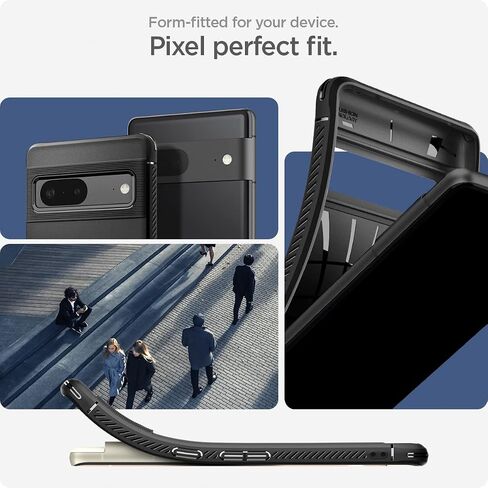 Spigen Rugged Armor Case Compatible with Google Pixel 7 - Matte Black in Saudi Arabia