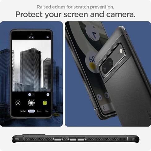 Spigen Rugged Armor Case Compatible with Google Pixel 7 - Matte Black in Saudi Arabia
